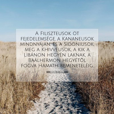 Picture 07 - Bírák 3:3 KAR - A Filiszteusok öt fejedelemsége, a Kananeusok - Bible Verse Picture