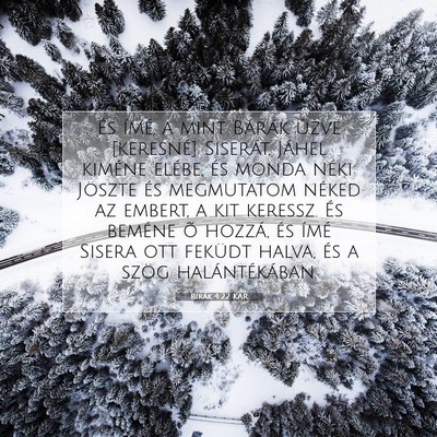 Picture 07 - Bírák 4:22 KAR - És ímé, a mint Bárák ûzve [keresné] - Bible Verse Picture