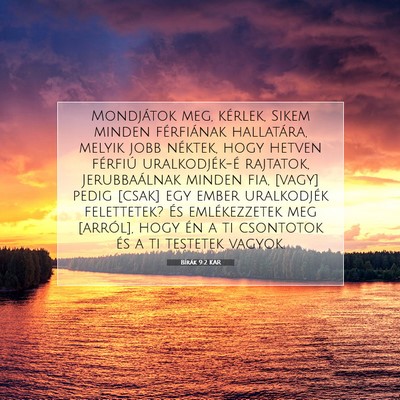 Picture 07 - Bírák 9:2 KAR - Mondjátok meg, kérlek, Sikem minden férfiának - Bible Verse Picture