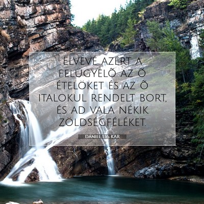 Picture 07 - Dániel 1:16 KAR - Elvevé azért a felügyelõ az õ ételöket és - Bible Verse Picture