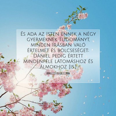 Picture 07 - Dániel 1:17 KAR - És ada az Isten ennek a négy gyermeknek - Bible Verse Picture