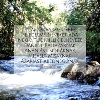 Picture 07 - Dániel 1:7 KAR - És az udvarmesterek fejedelme neveket ada - Bible Verse Picture
