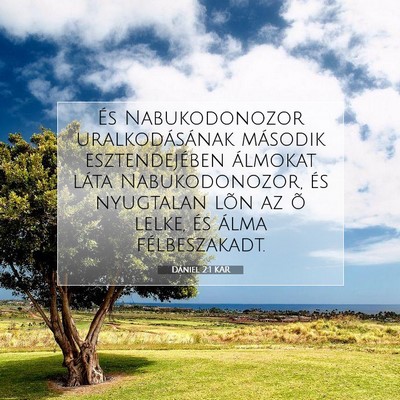 Picture 07 - Dániel 2:1 KAR - És Nabukodonozor uralkodásának második - Bible Verse Picture