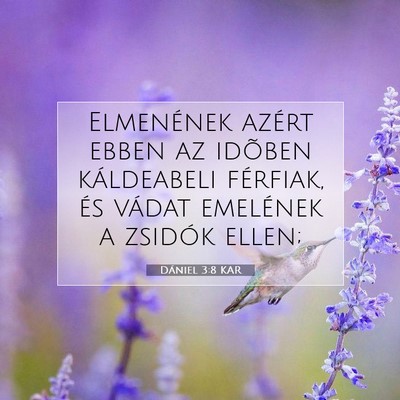 Picture 07 - Dániel 3:8 KAR - Elmenének azért ebben az idõben káldeabeli - Bible Verse Picture