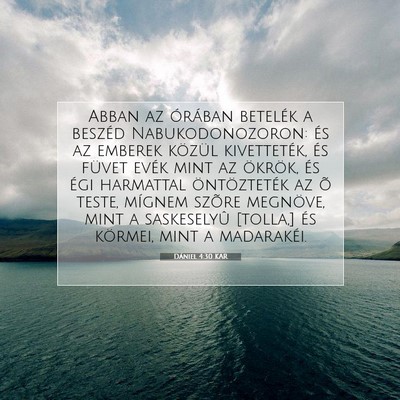 Picture 07 - Dániel 4:30 KAR - Abban az órában betelék a beszéd - Bible Verse Picture