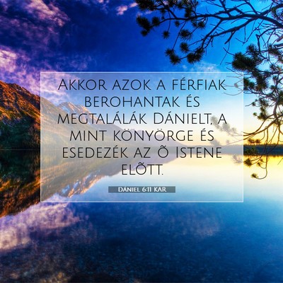 Picture 07 - Dániel 6:11 KAR - Akkor azok a férfiak berohantak és megtalálák - Bible Verse Picture