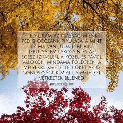 Picture 07 - Dániel 9:7 KAR - Tied Uram az igazság, mienk pedig orczánk - Bible Verse Picture