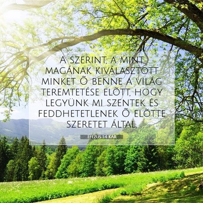 Picture 07 - Efézus 1:4 KAR - A szerint, a mint magának kiválasztott minket - Bible Verse Picture