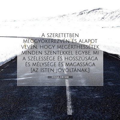 Picture 07 - Efézus 3:18 KAR - A szeretetben meggyökerezvén és alapot vevén, - Bible Verse Picture