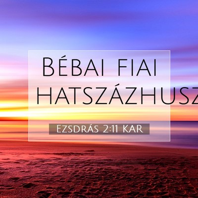 Picture 07 - Ezsdrás 2:11 KAR - Bébai fiai - Bible Verse Picture