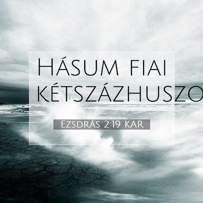 Picture 07 - Ezsdrás 2:19 KAR - Hásum fiai - Bible Verse Picture