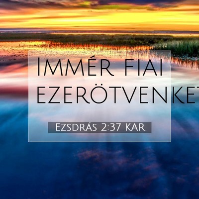 Picture 07 - Ezsdrás 2:37 KAR - Immér fiai - Bible Verse Picture
