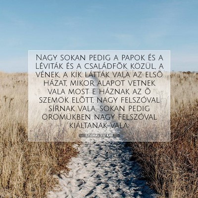 Picture 07 - Ezsdrás 3:12 KAR - Nagy sokan pedig a papok és a Léviták és a - Bible Verse Picture