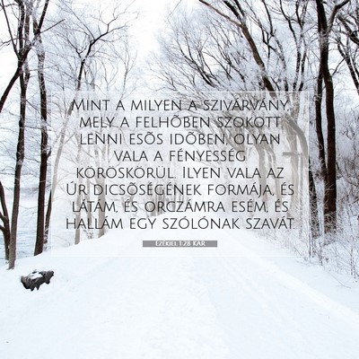 Picture 07 - Ezékiel 1:28 KAR - Mint a milyen a szivárvány, mely a felhõben - Bible Verse Picture