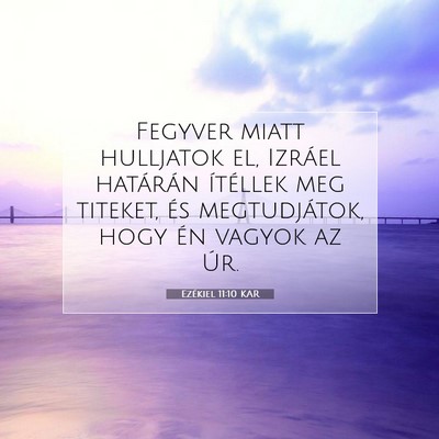 Picture 07 - Ezékiel 11:10 KAR - Fegyver miatt hulljatok el, Izráel határán - Bible Verse Picture