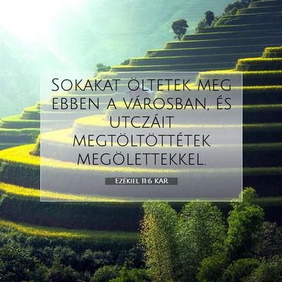 Picture 07 - Ezékiel 11:6 KAR - Sokakat öltetek meg ebben a városban, és - Bible Verse Picture