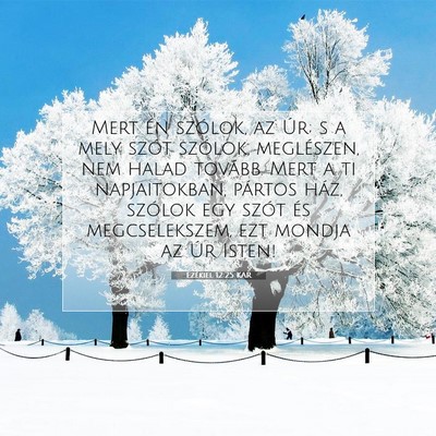 Picture 07 - Ezékiel 12:25 KAR - Mert én szólok, az Úr; s a mely szót szólok, - Bible Verse Picture
