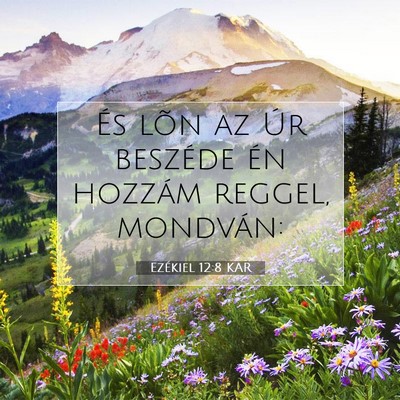 Picture 07 - Ezékiel 12:8 KAR - És lõn az Úr beszéde én hozzám reggel, - Bible Verse Picture