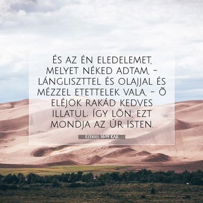 Picture 07 - Ezékiel 16:19 KAR - És az én eledelemet, melyet néked adtam, - - Bible Verse Picture