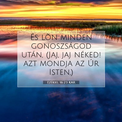 Picture 07 - Ezékiel 16:23 KAR - És lõn minden gonoszságod után, (Jaj, jaj - Bible Verse Picture