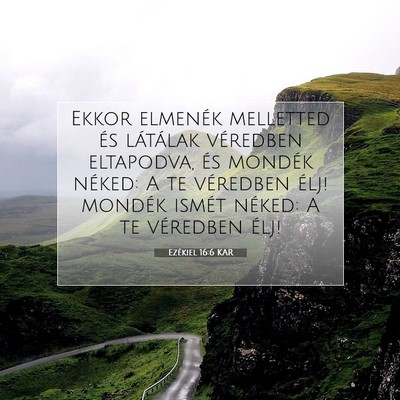 Picture 07 - Ezékiel 16:6 KAR - Ekkor elmenék melletted és látálak véredben - Bible Verse Picture