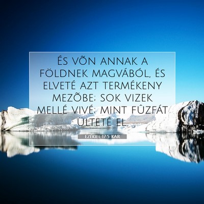 Picture 07 - Ezékiel 17:5 KAR - És võn annak a földnek magvából, és elveté - Bible Verse Picture