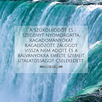 Picture 07 - Ezékiel 18:12 KAR - A szûkölködõt és szegényt nyomorgatta, - Bible Verse Picture