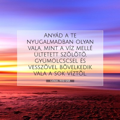 Picture 07 - Ezékiel 19:10 KAR - Anyád a te nyugalmadban olyan vala, mint a víz - Bible Verse Picture