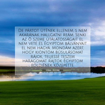 Picture 07 - Ezékiel 20:8 KAR - De pártot ütének ellenem, s nem akarának - Bible Verse Picture