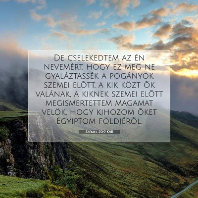 Picture 07 - Ezékiel 20:9 KAR - De cselekedtem az én nevemért, hogy ez meg ne - Bible Verse Picture