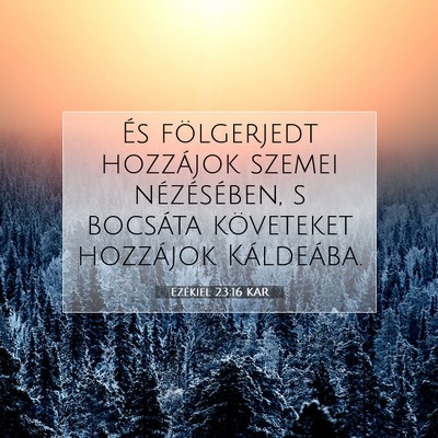 Picture 07 - Ezékiel 23:16 KAR - És fölgerjedt hozzájok szemei nézésében, s - Bible Verse Picture