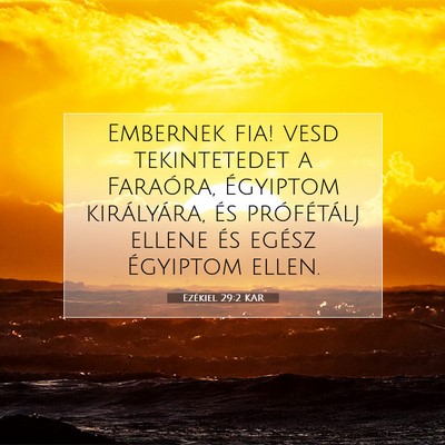 Picture 07 - Ezékiel 29:2 KAR - Embernek fia! vesd tekintetedet a Faraóra, - Bible Verse Picture