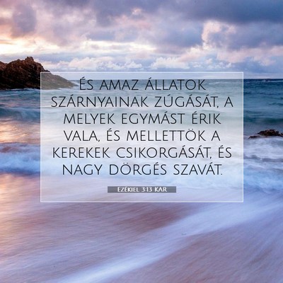 Picture 07 - Ezékiel 3:13 KAR - És amaz állatok szárnyainak zúgását, a - Bible Verse Picture