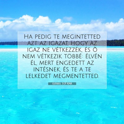 Picture 07 - Ezékiel 3:21 KAR - Ha pedig te megintetted azt az igazat, hogy az - Bible Verse Picture