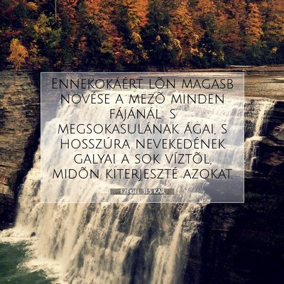 Picture 07 - Ezékiel 31:5 KAR - Ennekokáért lõn magasb növése a mezõ minden - Bible Verse Picture