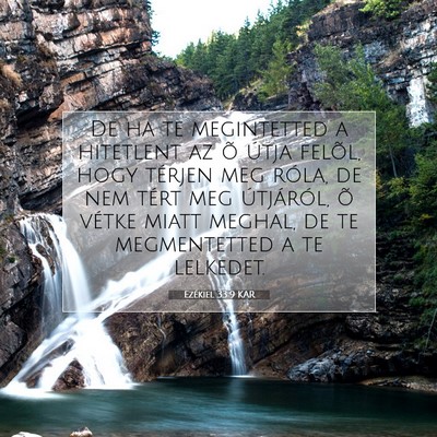 Picture 07 - Ezékiel 33:9 KAR - De ha te megintetted a hitetlent az õ útja - Bible Verse Picture