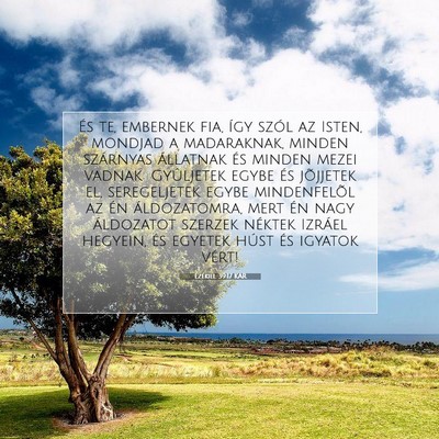 Picture 07 - Ezékiel 39:17 KAR - És te, embernek fia, így szól az Isten, - Bible Verse Picture