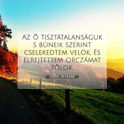 Picture 07 - Ezékiel 39:24 KAR - Az õ tisztátalanságuk s bûneik szerint - Bible Verse Picture