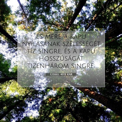 Picture 07 - Ezékiel 40:11 KAR - És méré a kapu nyílásának szélességét - Bible Verse Picture
