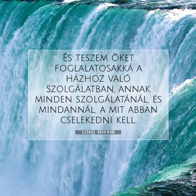 Picture 07 - Ezékiel 44:14 KAR - És teszem õket foglalatosakká a házhoz való - Bible Verse Picture