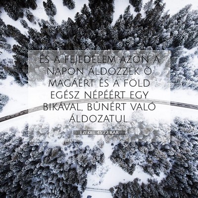 Picture 07 - Ezékiel 45:22 KAR - És a fejedelem azon a napon áldozzék õ - Bible Verse Picture