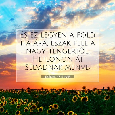 Picture 07 - Ezékiel 47:15 KAR - És ez legyen a föld határa, észak felé a - Bible Verse Picture