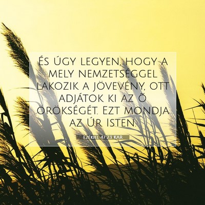 Picture 07 - Ezékiel 47:23 KAR - És úgy legyen, hogy a mely nemzetséggel - Bible Verse Picture
