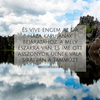 Picture 07 - Ezékiel 8:14 KAR - És vive engem az Úr háza kapujának - Bible Verse Picture