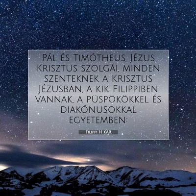 Picture 07 - Filippi 1:1 KAR - Pál és Timótheus, Jézus Krisztus szolgái, - Bible Verse Picture