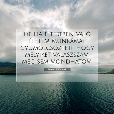 Picture 07 - Filippi 1:22 KAR - De ha e testben való életem munkámat - Bible Verse Picture