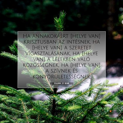 Picture 07 - Filippi 2:1 KAR - Ha annakokáért [helye van] Krisztusban az - Bible Verse Picture