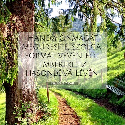 Picture 07 - Filippi 2:7 KAR - Hanem önmagát megüresíté, szolgai formát - Bible Verse Picture