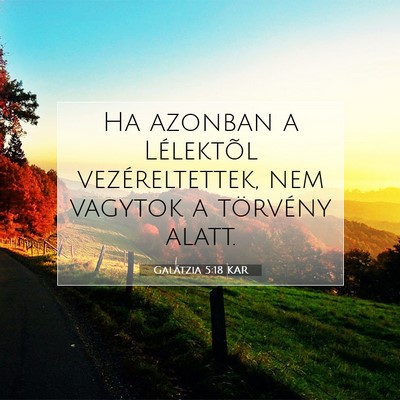 Picture 07 - Galátzia 5:18 KAR - Ha azonban a Lélektõl vezéreltettek, nem - Bible Verse Picture