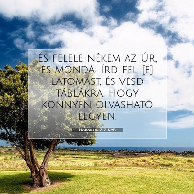 Picture 07 - Habakuk 2:2 KAR - És felele nékem az Úr, és mondá: Írd fel - Bible Verse Picture